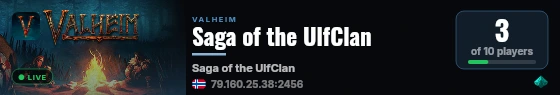 Saga of the UlfClan live status badge