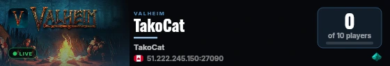 TakoCat live status badge