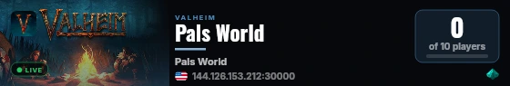 Pals World live status badge