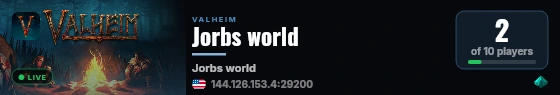 Jorbs world live status badge