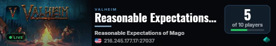 Reasonable Expectations of Magos live status badge