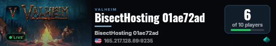 BisectHosting 01ae72ad live status badge