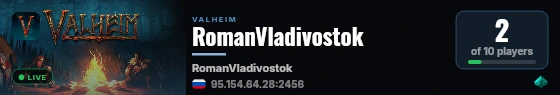 RomanVladivostok live status badge