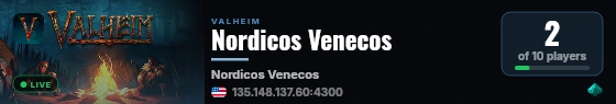 Nordicos Venecos live status badge
