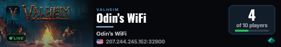 Odin’s WiFi live status badge