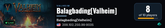 Balagbading[Valheim] live status badge