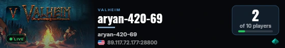 aryan-420-69 live status badge