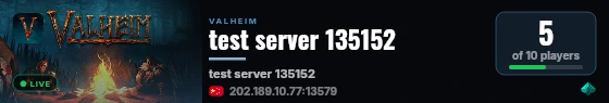 test server 135152 live status badge