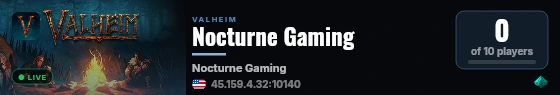 Nocturne Gaming live status badge