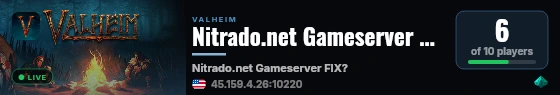 Nitrado.net Gameserver FIX? live status badge