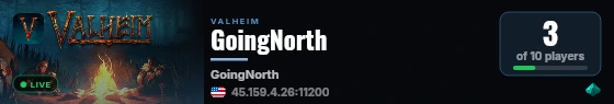 GoingNorth live status badge