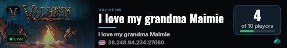 I love my grandma Maimie live status badge