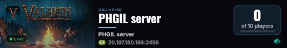 PHGIL server live status badge