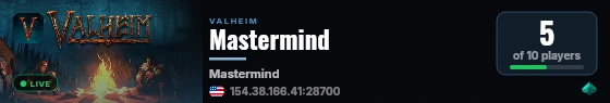 Mastermind live status badge