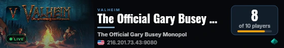 The Official Gary Busey Monopoly Enthusiasts Fanclub live status badge