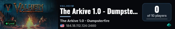 The Arkive 1.0 - Dumpsterfire live status badge