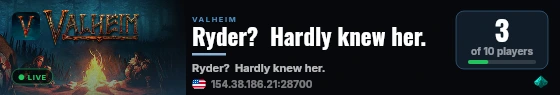 Ryder?  Hardly knew her. live status badge