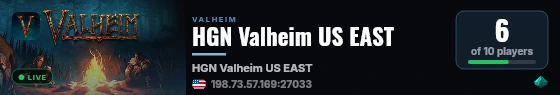HGN Valheim US EAST live status badge