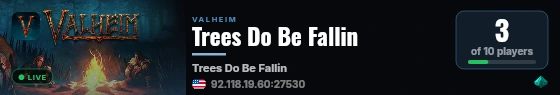Trees Do Be Fallin live status badge