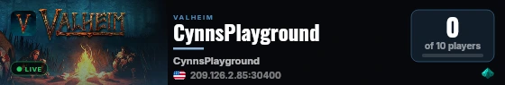 CynnsPlayground live status badge