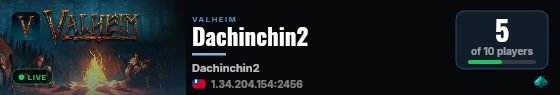 Dachinchin2 live status badge