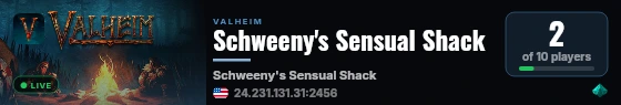 Schweeny's Sensual Shack live status badge