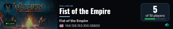 Fist of the Empire live status badge