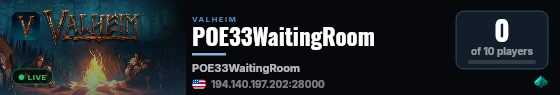 POE33WaitingRoom live status badge