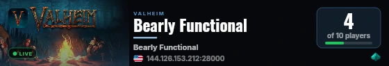 Bearly Functional live status badge