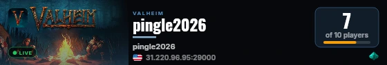 pingle2026 live status badge