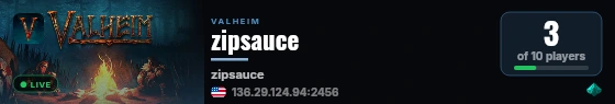 zipsauce live status badge