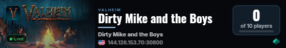Dirty Mike and the Boys live status badge