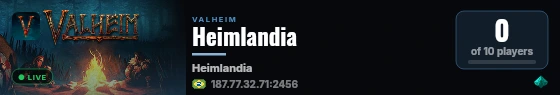 Heimlandia live status badge