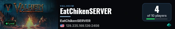 EatChikenSERVER live status badge