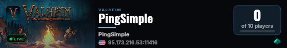 PingSimple live status badge