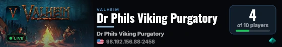 Dr Phils Viking Purgatory live status badge