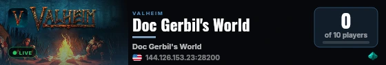 Doc Gerbil's World live status badge