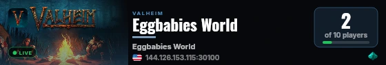 Eggbabies World live status badge