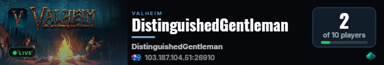 DistinguishedGentleman live status badge