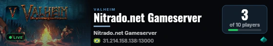Nitrado.net Gameserver live status badge