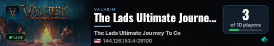 The Lads Ultimate Journey To Conquer The Realms live status badge