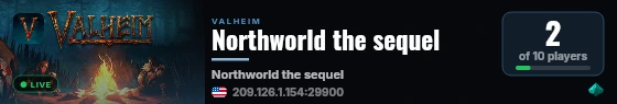 Northworld the sequel live status badge