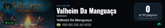 Valheim Da Manguaça live status badge
