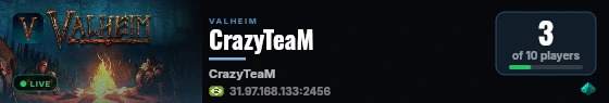 CrazyTeaM live status badge