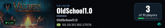 OldSchool1.0 live status badge