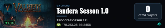 Tandera Season 1.0 live status badge