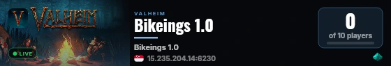 Bikeings 1.0 live status badge