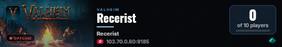 Recerist live status badge