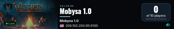 Mobysa 1.0 live status badge
