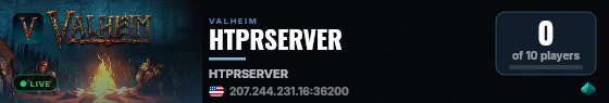HTPRSERVER live status badge